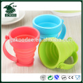 Outdoors water cups Food grade collapsible silicone cup